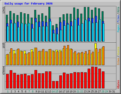 Daily usage for February 2026
