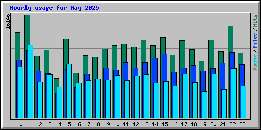 Hourly usage for May 2025