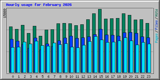 Hourly usage for February 2026