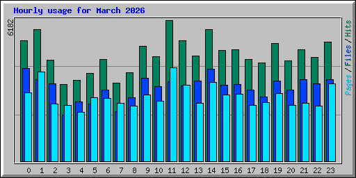 Hourly usage for March 2026